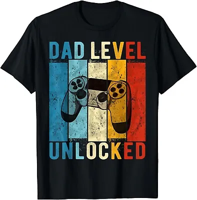 Pregnancy Announcement Dad Level Unlocked New Daddy Father Gift Unisex T-Shirt • $19.95