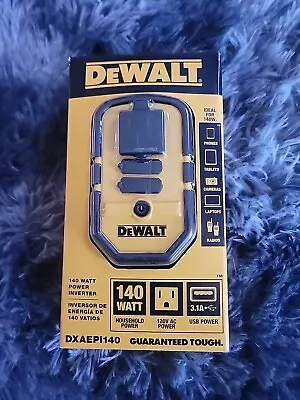 DEWALT 140-Watt Portable Car Power Inverter W/ Dual USB Ports NEW! DXAEPI140 • $29