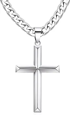 925 Sterling Silver Cross Necklace For Men Women Christian Jewelry Gifts 22  • $110.95