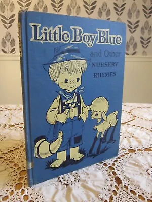 LITTLE BOY BLUE And OTHER NURSERY RHYMES 1958 Illustrated Vintage Large Book HC • $15
