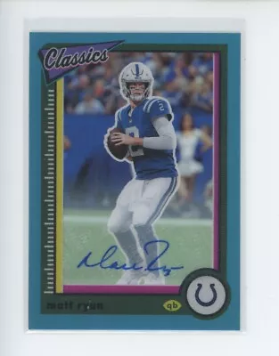 Matt Ryan Auto /2 2022 Panini Classics Blue Prizm #d 1/2 Autograph Sp Colts • $49.99