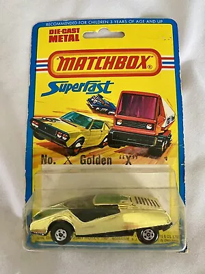 Matchbox Superfast No X Golden X On Sealed Card • £2.99