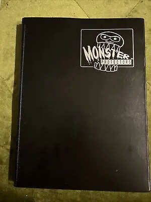 Monster Binder 9 Pocket Matte Album - Black Monster Protectors GAMING SUPPLY NEW • $20