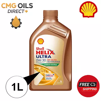 Shell Helix Ultra Ect Acea C2/c3 0w-30 *fully Synthetic*  1l Api Sn Vw504/50700 • £15.99