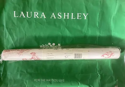 1 Roll Vintage Laura Ashley Toile Raspberry Wallpaper W050689-A/1 Free Postage • £37