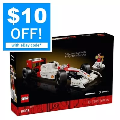 LEGO ICONS 10330 McLaren MP4/4 Ayrton Senna  BRAND NEW SEALED • $100