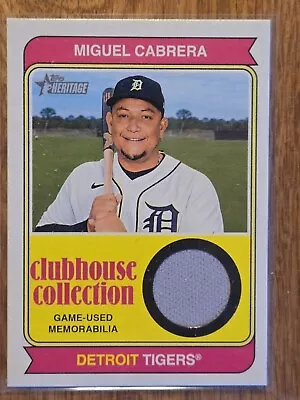 2023 Topps Heritage High # - MIGUEL CABRERA - Clubhouse Collection RELIC #CCR-MC • $5.49