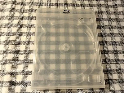 USED 14mm Clear 3 Disc Blu-Ray DVD PS3 Game Case Engraved Logo BD-VORTEX-3DISC • $9.99