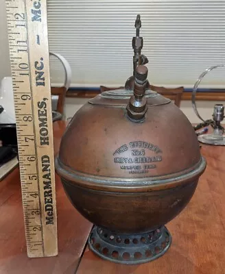 1900s COPPER ANTIQUE ARC LAMP BASE   THE EFFICIENT No. 6  IRBY GILLILAND MEMPHIS • $99.99