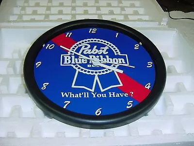 Pabst Blue Ribbon Beer Wall Clock - Black Clock • $26.95