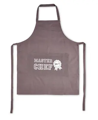 No 1 MASTER CHEF BBQ 100% Cotton Apron W/ Pocket Cooking Baking Kitchen Novelty • £7.50