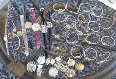 Lot Of 36 Vintage Woman's And Men's Wristwatches Mostly Quartz • $19.99