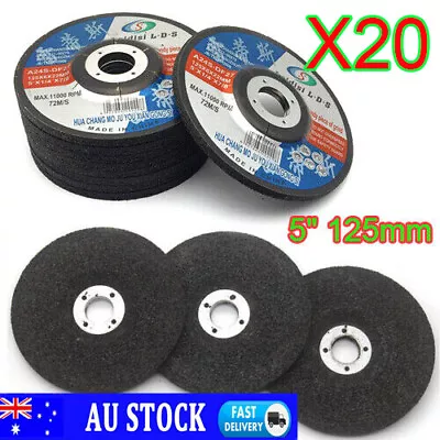 $45.89 • Buy 20X Grinding Discs Wheel 5  125mm Angle Grinder Metal Steel Inox Cutting Sanding