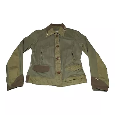 Da Nang Women's Large Jacket Shacket Military Utility Y2K Full Zip Army Green • $59.99