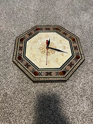 Mosaic Wall Clock - Octagon Shape - 10 & 1/2  Diameter • $20