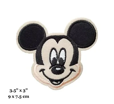 Mickey Mouse Cartoon Character Face Embroidered Iron On Patch • $4.99
