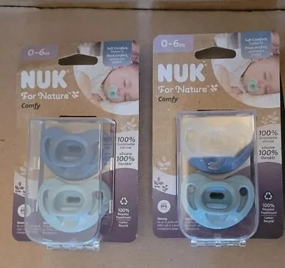 Lot Of 2-NUK For Nature 0-6 Month Newborn Orthodontic Pacifiers Set Of 2 NEW • $14.99