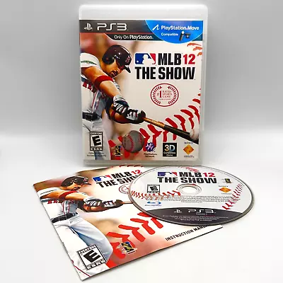 MLB 12 The Show PS3 Sony PlayStation 3 2012 Game W/ Manual Insert Fast Shipping • $5.99