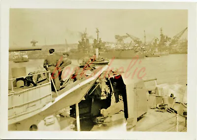 RP  - USS  HELENA At  PLYMOUTH - HMS OFFA - Alongside - 1946. • $7.58