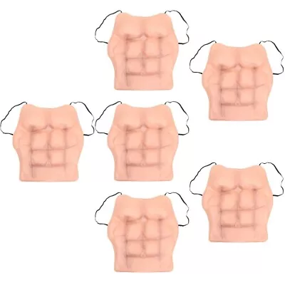 6 PCS Fake Silicone Muscle Chest Clothes For Men Simulation Vest Clothing • £25.99