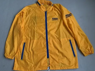 Vintage Nikon Cameras Windbreaker Jacket. Yellow. “Nikon For Professionals” • $70