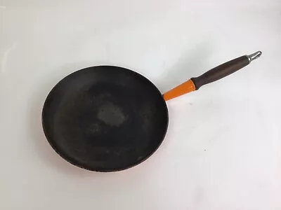 Vintage Le Creuset Volcanic Orange Flying Pan Size 26 • £19.99