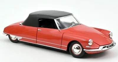 NOREV 1961 CITROEN DS 19 Cabriolet Coral Red 1/18 NOREV181599 • £78.90