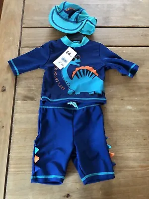 Mothercare Swimsuit Set 3 Piece Boy 6-9 Months BNWT • £4