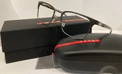 Prada VPR 54T 53 19 Full Rim Metal Tortoise Temple Mens Glasses U6C-1O1 140 • $68