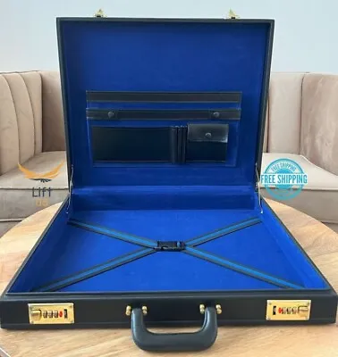 Masonic Regalia Apron Hard Case Briefcase PROVINCIAL Size Mason Leather Case • £92.44