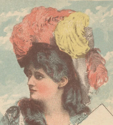 $16.75 • Buy Woburn Ma Trade Card,curtis's Bazaar, Mary Anderson, Stage Star, Giant Hat  V922