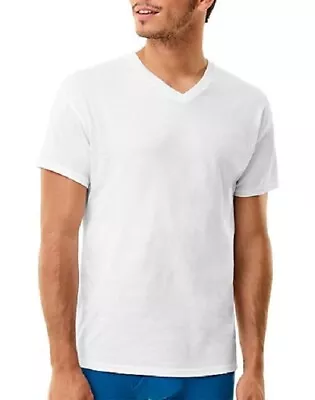 $19.99 • Buy Hanes® Men's Luxury Essentials White V-Neck Undershirt 3-Pack     TOP 1   YZT2W3