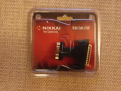 Nikkai Serial Adapter 9 Pin (male) To 25 Pin (male) L74BT (brand New) • £8.99