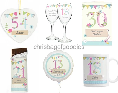 £12.95 • Buy PERSONALISED Birthday Gifts For Her Ladies Women 21st 30th 50th 60th ANY AGE 
