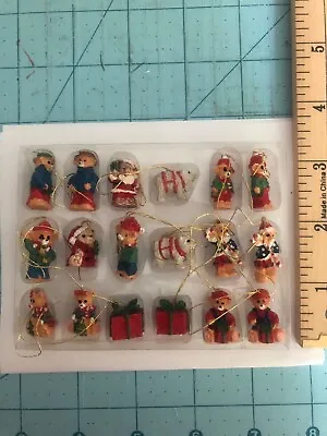 18 Vintage Tiny Miniature Resin Christmas Ornaments Or Mini Packages Ties • $6