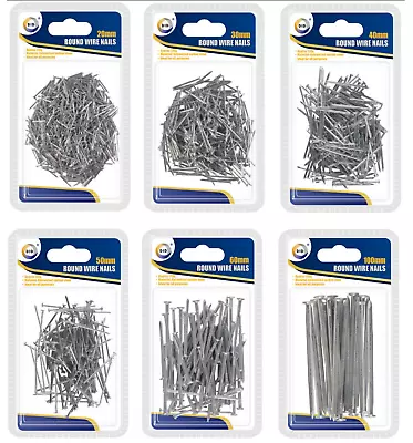 Galvanised Metal Round Wire Nails Various Lengths 20mm To 100mm Wood Building • £3.79