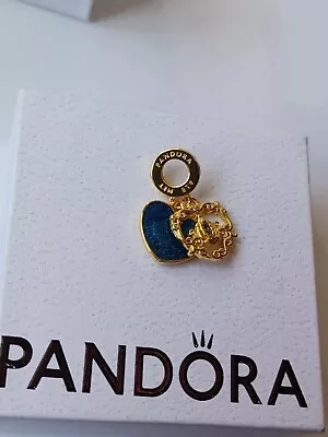 Pandora Disney Cinderella's Carriage & Heart Double Dangle Charm Met • £10
