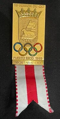 Puerto Rico 1989 95th IOC Session Badge  Lowest ONLY 1 LISTED REDUCED • $149