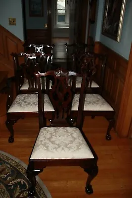 Set Of 5 STICKLEY Ball & Claw Chippendale Mahogany Dining Chairs • $1000