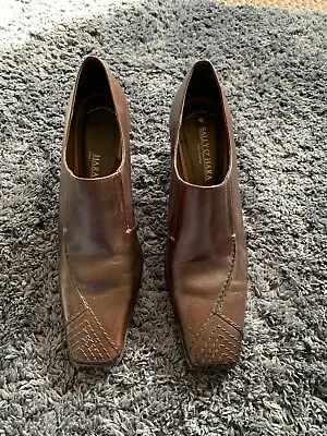 Ladies Brown Court Shoes Sally O’Hara Sz 6.5 Cone Heel Lovely  • £9