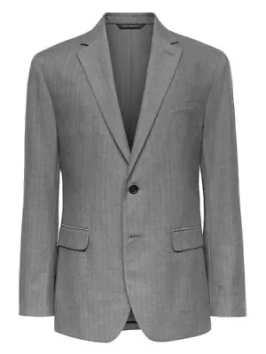 NWT Banana Republic Slim Gray Pinstripe Cotton Suit Jacket 283420 40R 42R Blazer • $64.99