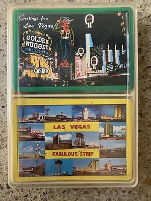 Vintage Dainippon Playing Cards Case LAS VEGAS 2 Decks Golden Nugget Strip-Used • $17.50