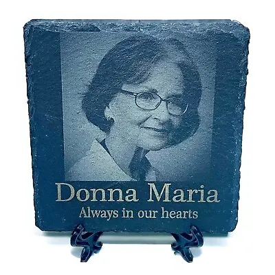 Personalized Mum Dad Memorial Plaques Engraved Photo Remembrance Baubles Name • £9.99