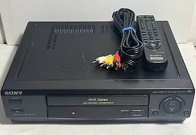 Sony SLV-677HF VCR Hi Fi VHS Recorder Player 4 Head W/ Remote Working • $89.95