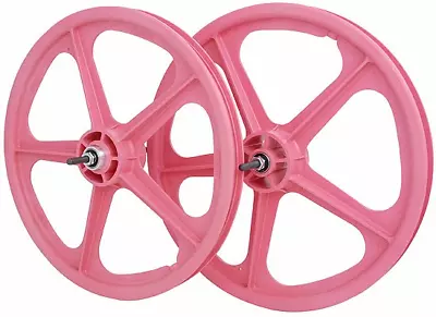 SKYWAY Tuff II Sealed Bearing Old School BMX Wheelset Pink 20  • $265