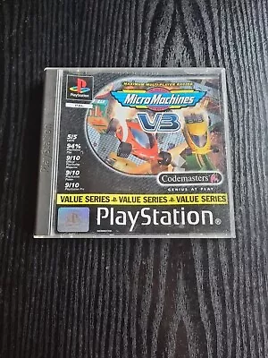 Micro Machines V3 - Sony PlayStation PS1 Complete With Manual • £11.95