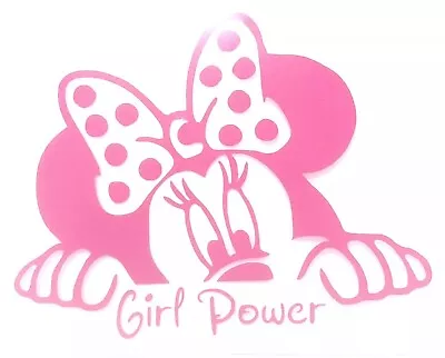 “Girl Power” Decal Sticker For Car Wall Shirt 5x4” Pink Minnie Mouse Disney • $5.99