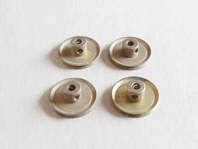 4 X Meccano 1 Inch Pulley With Boss Part 22 Matt Brass Stamped MMIE • £1.25