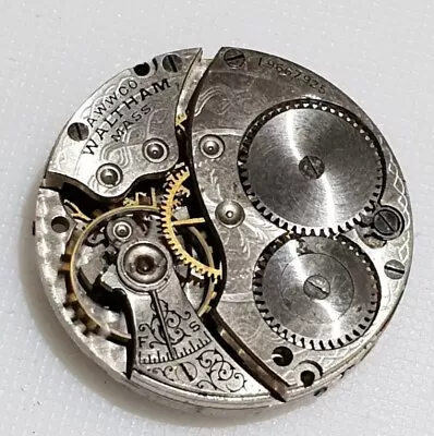 Waltham Grade 310 WATCH MOVEMENT (7j 3/0s) Parts/restore Grade Model 1900 • £21.99