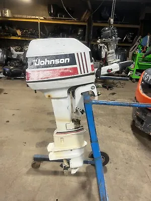 1991 Johnson 8 Hp Tiller Evinrude OMC Outboard Boat Motor Engine 20  2-Stroke • $750